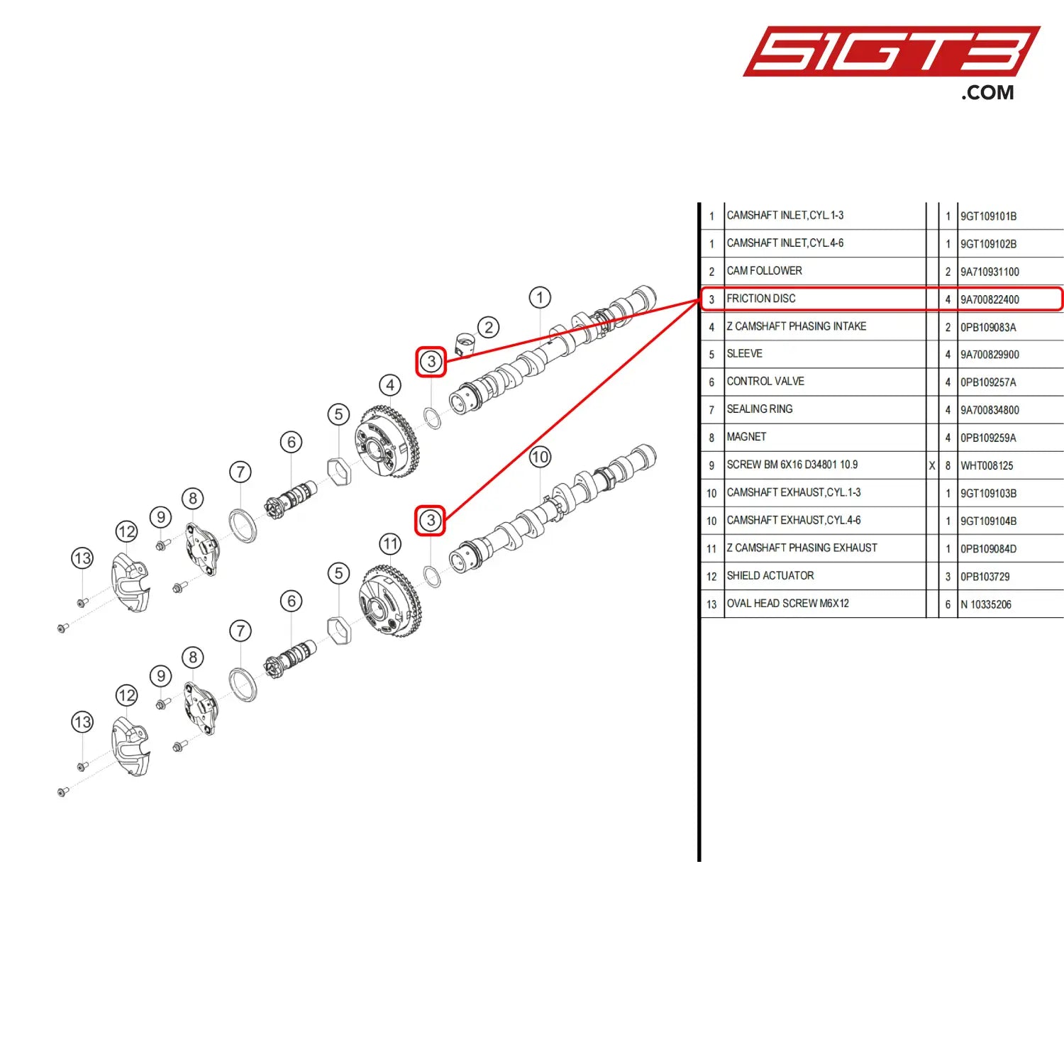 Friction Disc - 9A700822400 [Porsche 718 Cayman Gt4 Rs Clubsport] Valve Timing