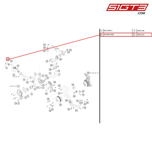 Heating Hose - 0Pb121379 [Porsche 718 Cayman Gt4 Rs Clubsport] Engine Water Circuit