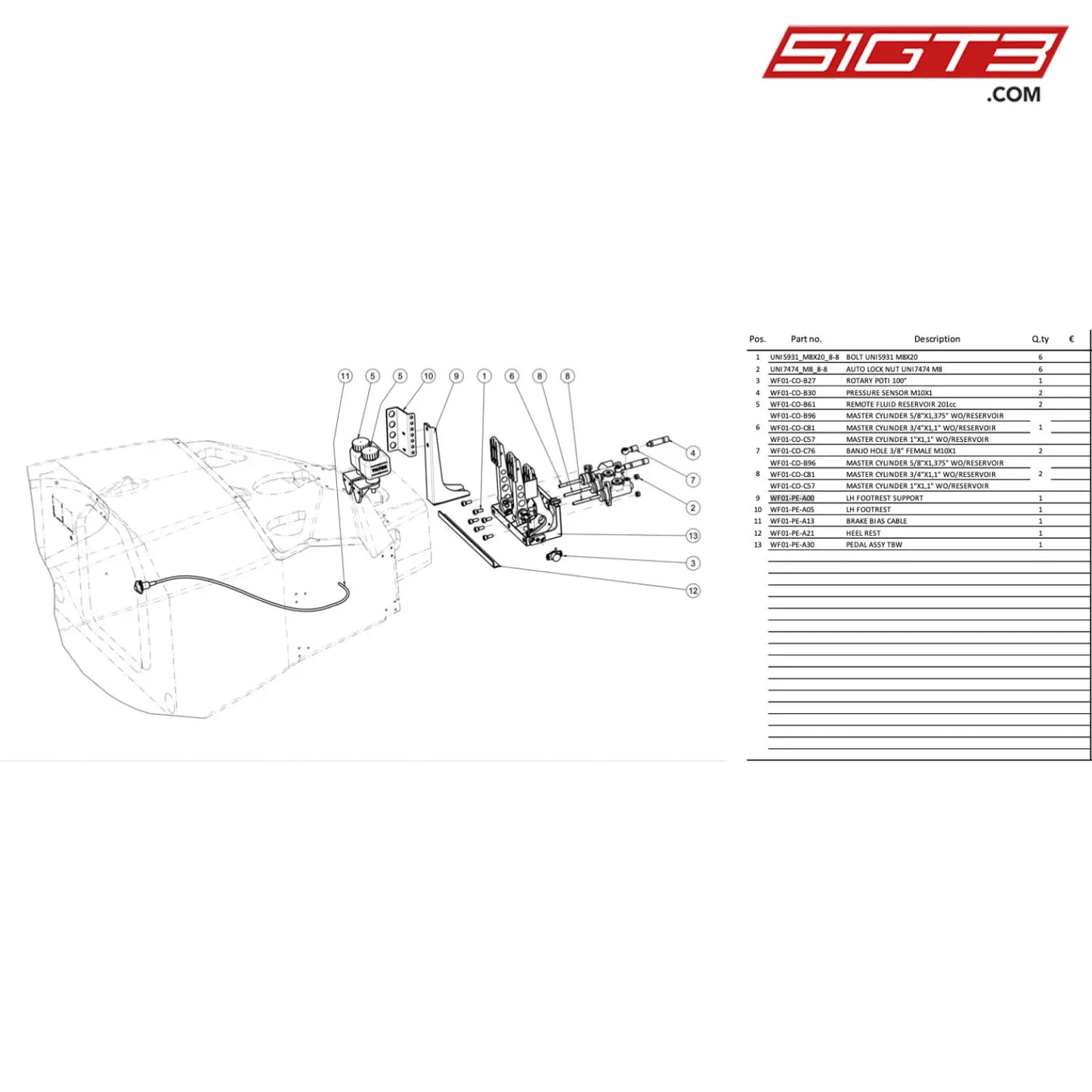 Heel Rest - Wf01-Pe-A21 [Wolf F Mistral] Pedals