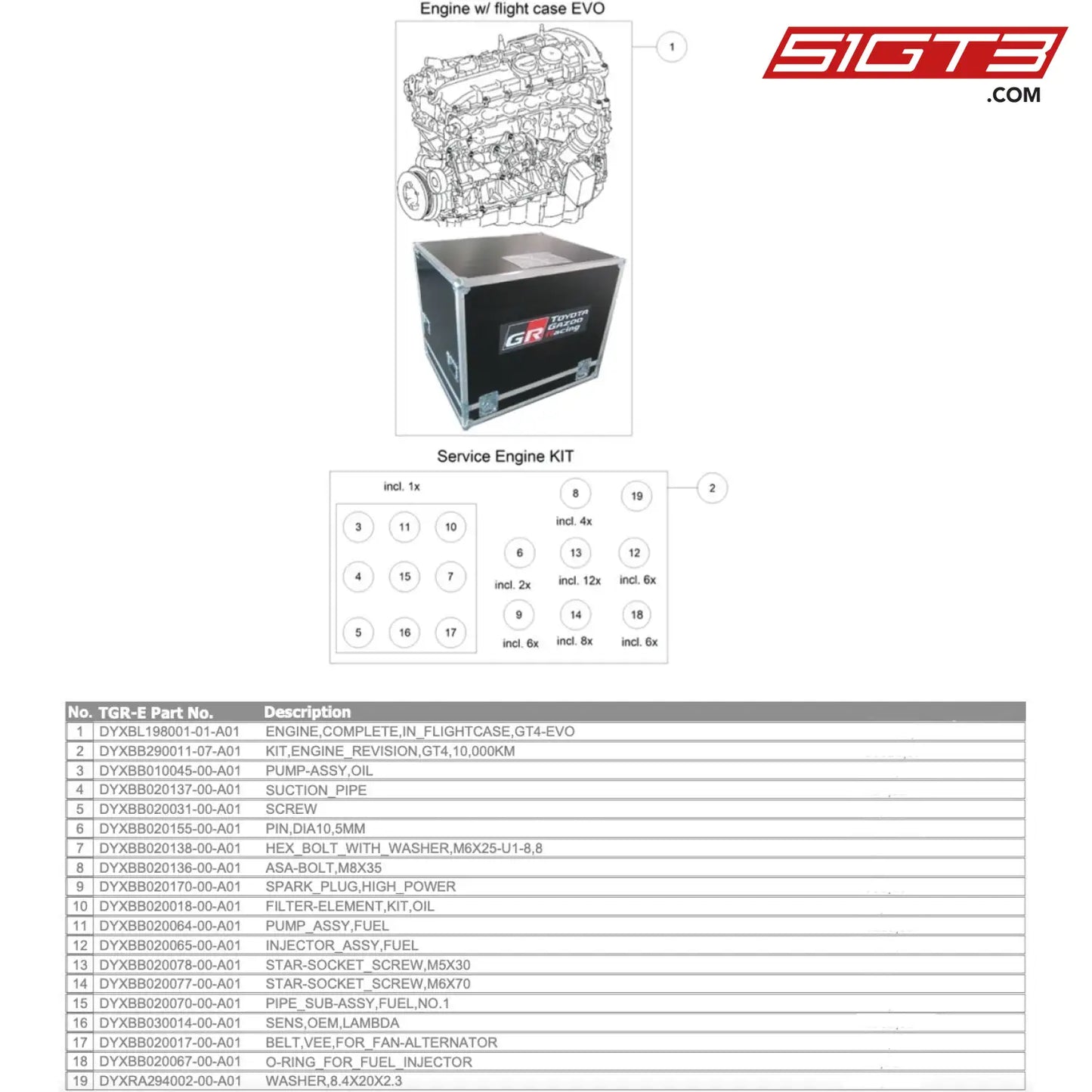 Hex_Bolt_With_Washer M6X25-U1-8 8 - Dyxbb020138-00-A01 [Gr Supra Gt4 Evo] Dressed Engine