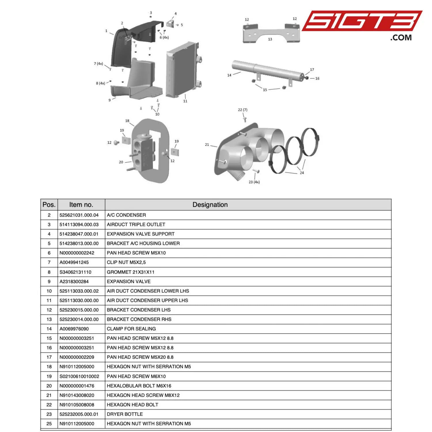 Hexagon Head Bolt - N910105008008 [Mercedes-Amg Gt4] A/C Chassis