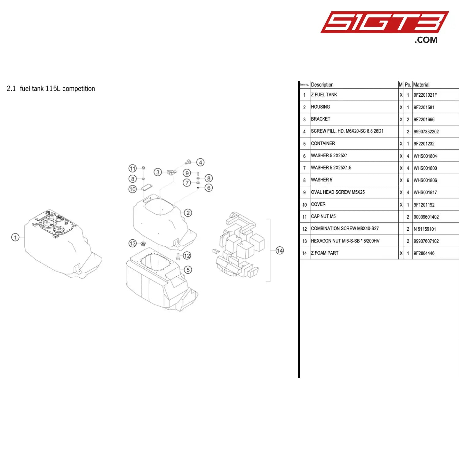 Hexagon Nut M 6-S-Sb * 8/200Hv - 99907607102 [Porsche 718 Cayman Gt4 Rs Clubsport] Fuel Tank 115L