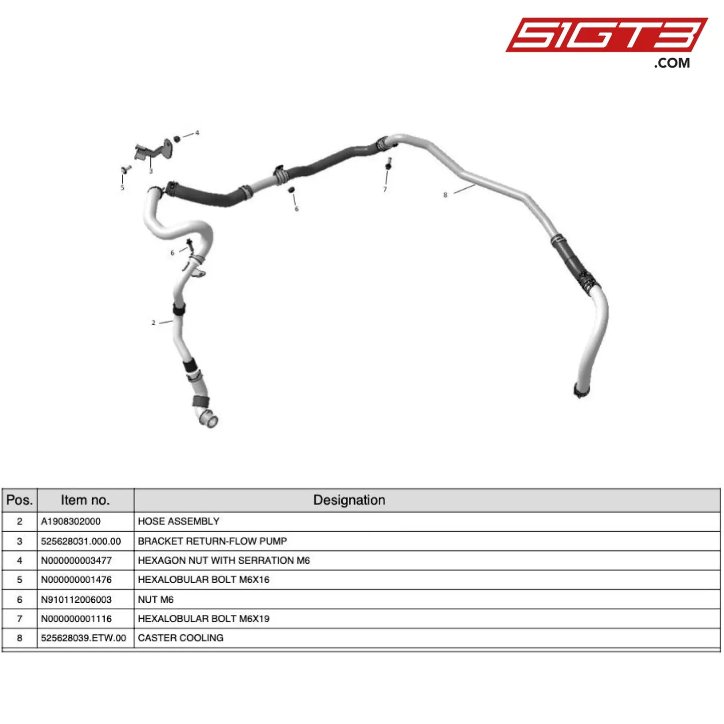 Hose Assembly - A1908302000 [Mercedes-Amg Gt4] Cooling System