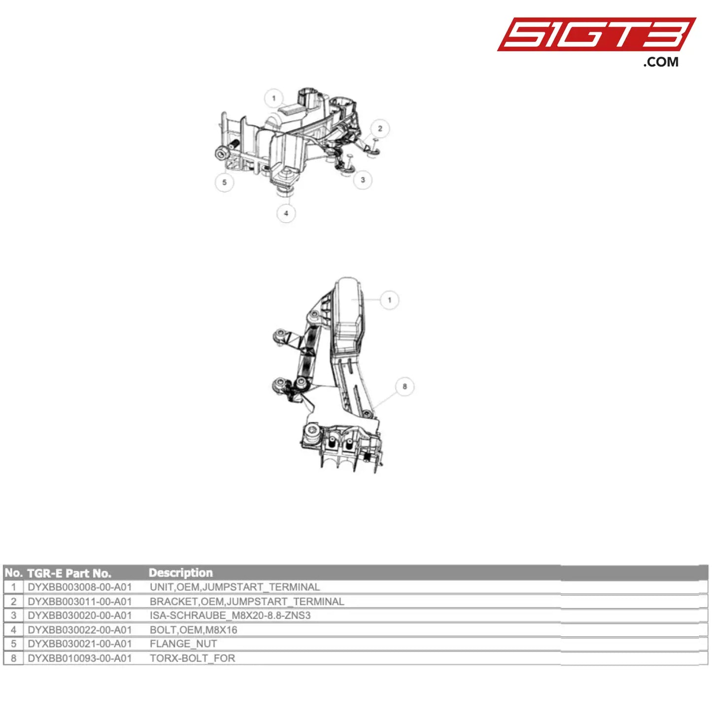 Isa-Schraube_M8X20-8.8-Zns3 Gt4 Evo - Dyxbb030020-00-A01 [Gr Supra Evo] Jumpstart Terminal