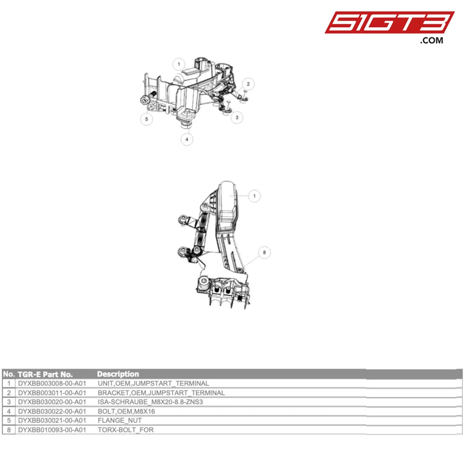 Isa-Schraube_M8X20-8.8-Zns3 Gt4 Evo - Dyxbb030020-00-A01 [Gr Supra Evo] Jumpstart Terminal