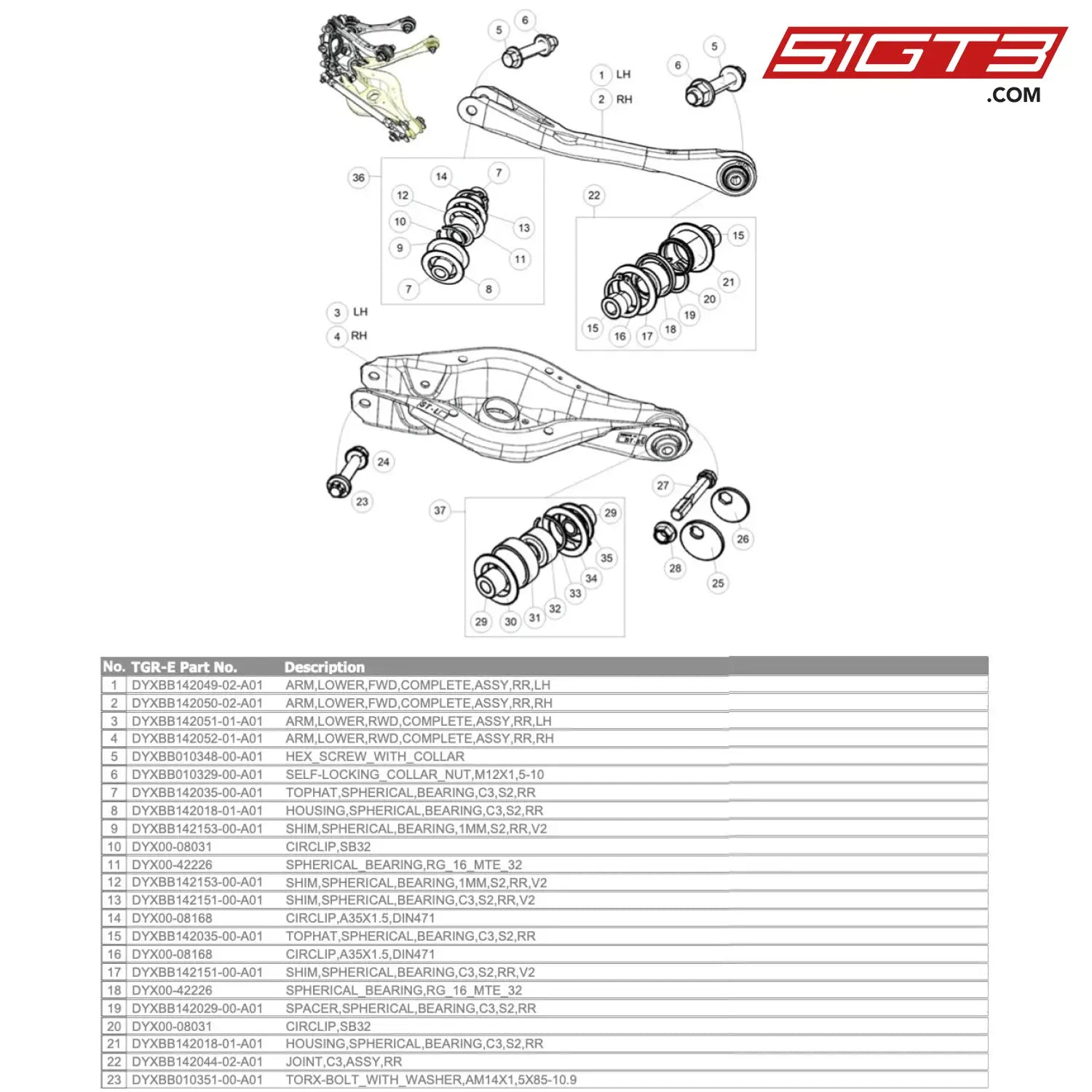 Joint C3 Assy Rr - Dyxbb142044-02-A01 [Gr Supra Gt4 Evo] Control Arms_Lower