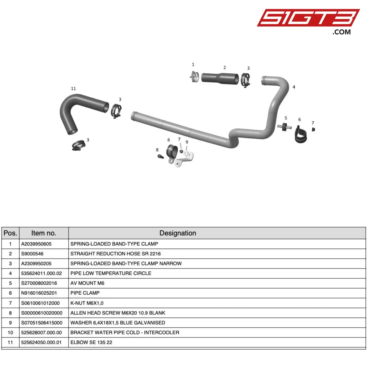 K-Nut M6X1 0 - S0610061012000 [Mercedes-Amg Gt4] Charge-Air Hoses Cold My 2020