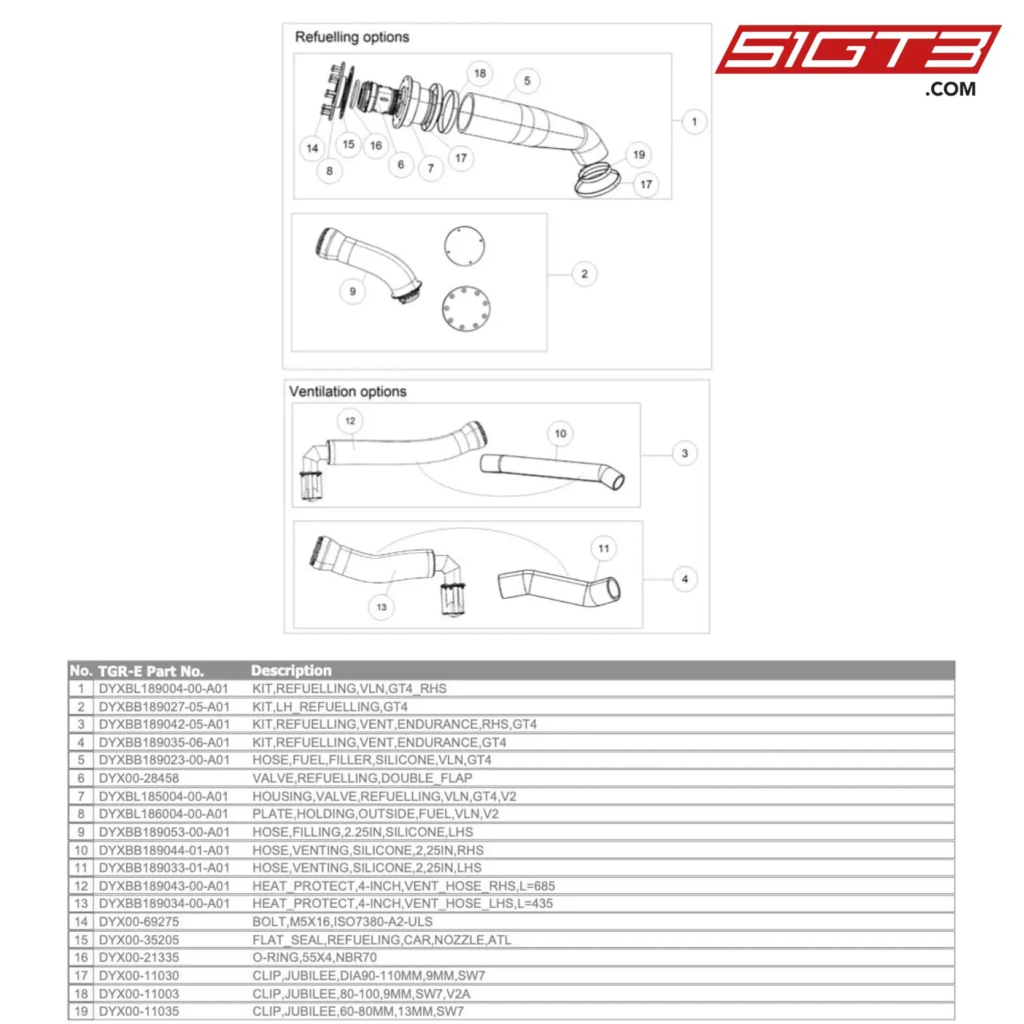 Kit Refuelling Vent Endurance Gt4 Evo - Dyxbb189035-06-A01 [Gr Supra Evo] Option Refuelling +