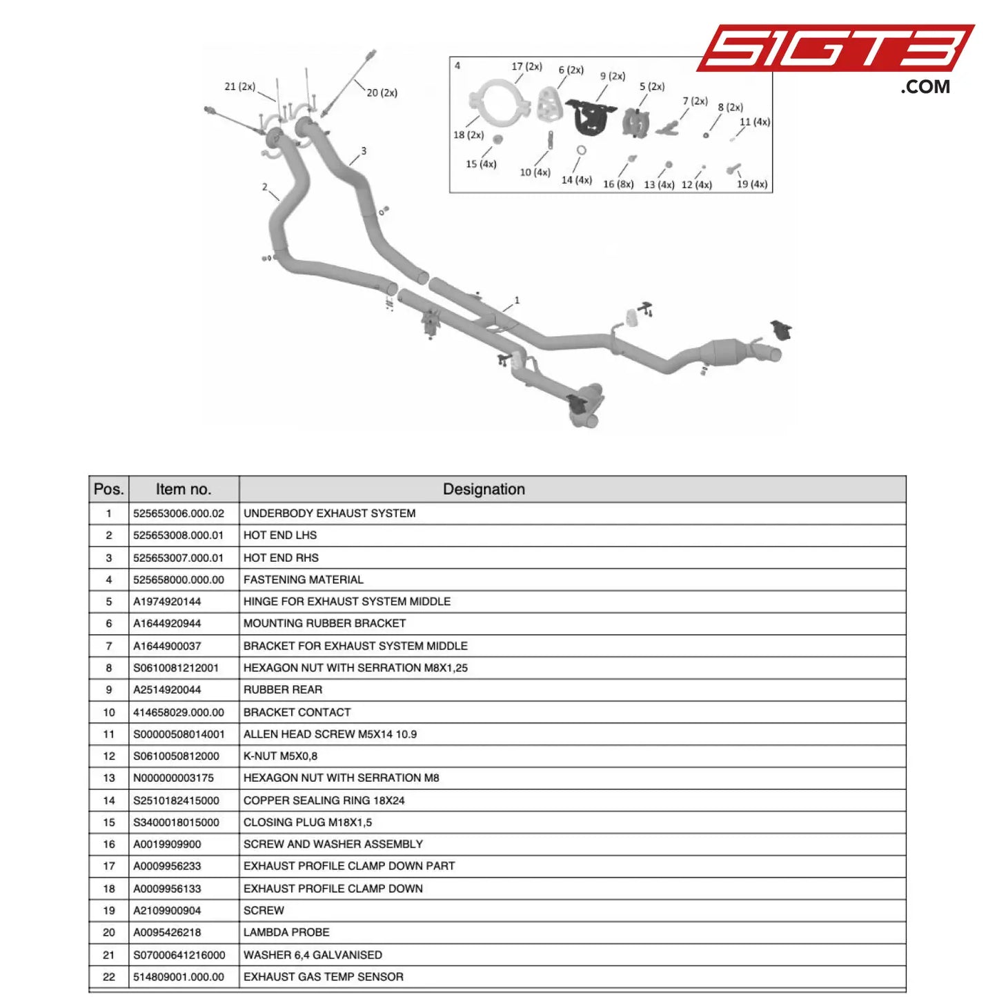 Lambda Probe - A0095426218 [Mercedes-Amg Gt4] Exhaust Components