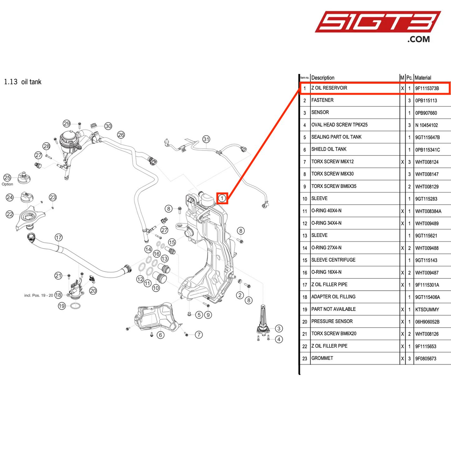 Z OIL RESERVOIR - 9F1115373B [PORSCHE 992.1 GT3 Cup]