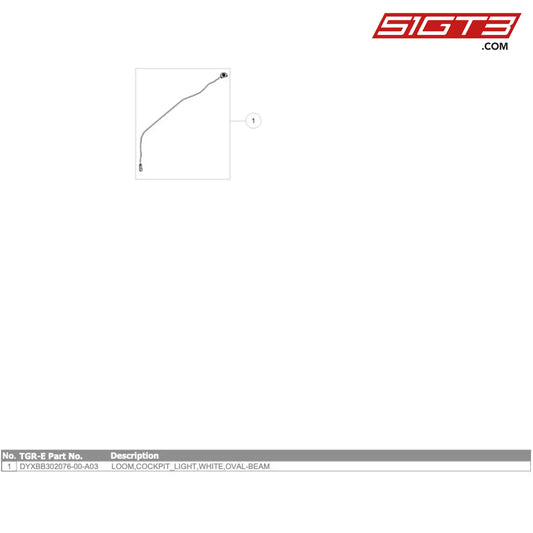 Loom Cockpit_Light White Oval-Beam Gt4 Evo - Dyxbb302076-00-A03 [Gr Supra Evo] Option Cockpit Light