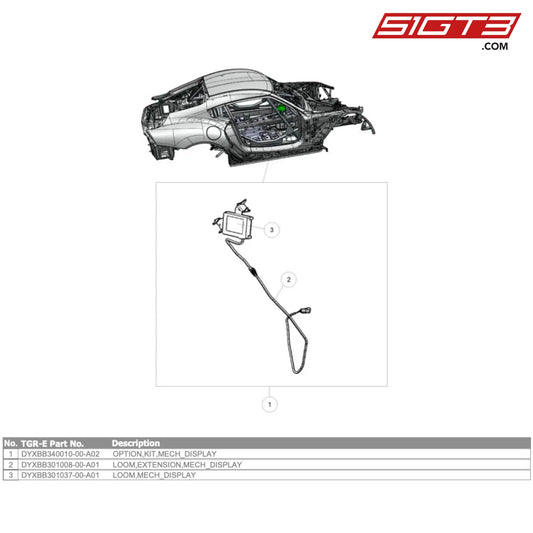 Loom Extension Mech_Display Gt4 Evo - Dyxbb301008-00-A01 [Gr Supra Evo] Option Mechanic Display