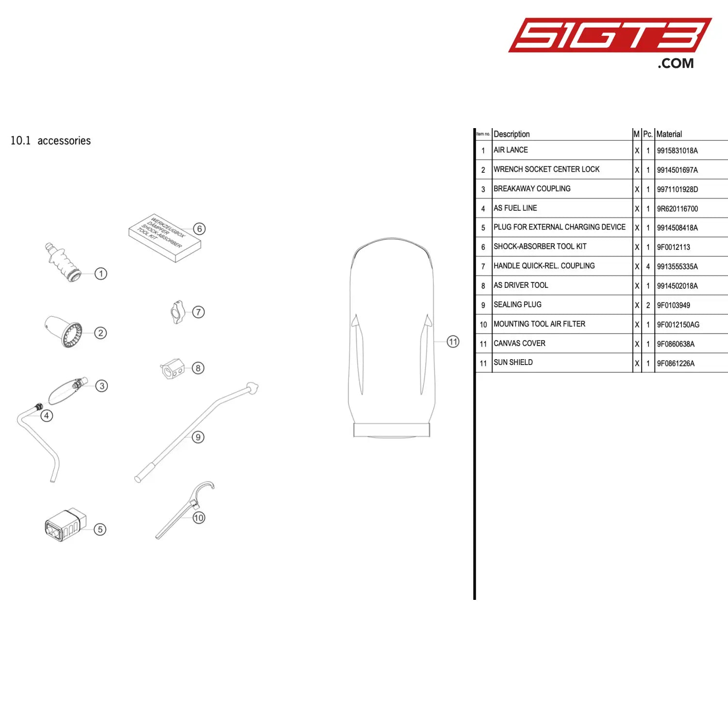 Mounting Tool Air Filter - 9F0012150Ag [Porsche 911 Gt3 R Type 991 (Gen 2)] Accessories