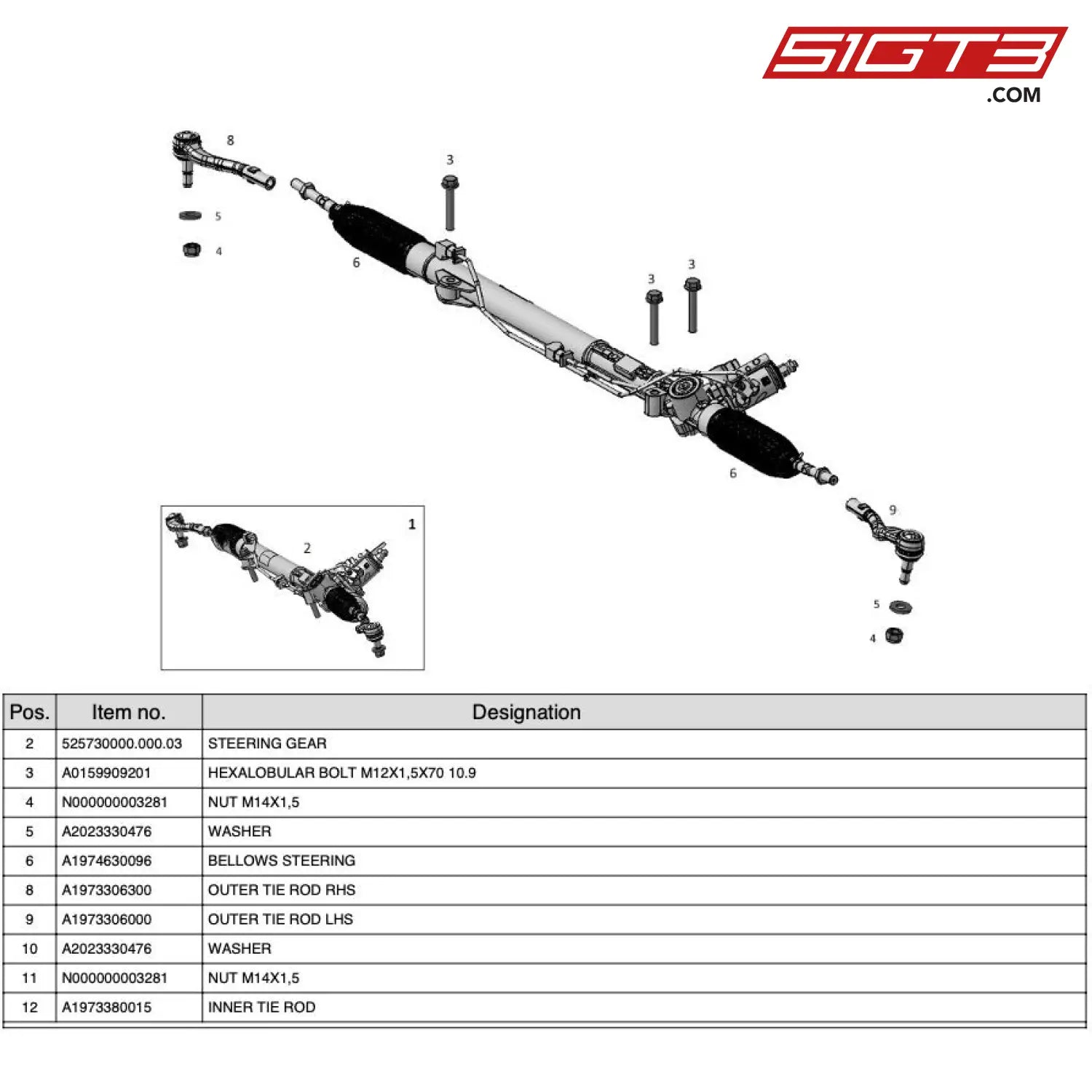 Nut M14X1 5 - N000000003281 [Mercedes-Amg Gt4] Steering Gear