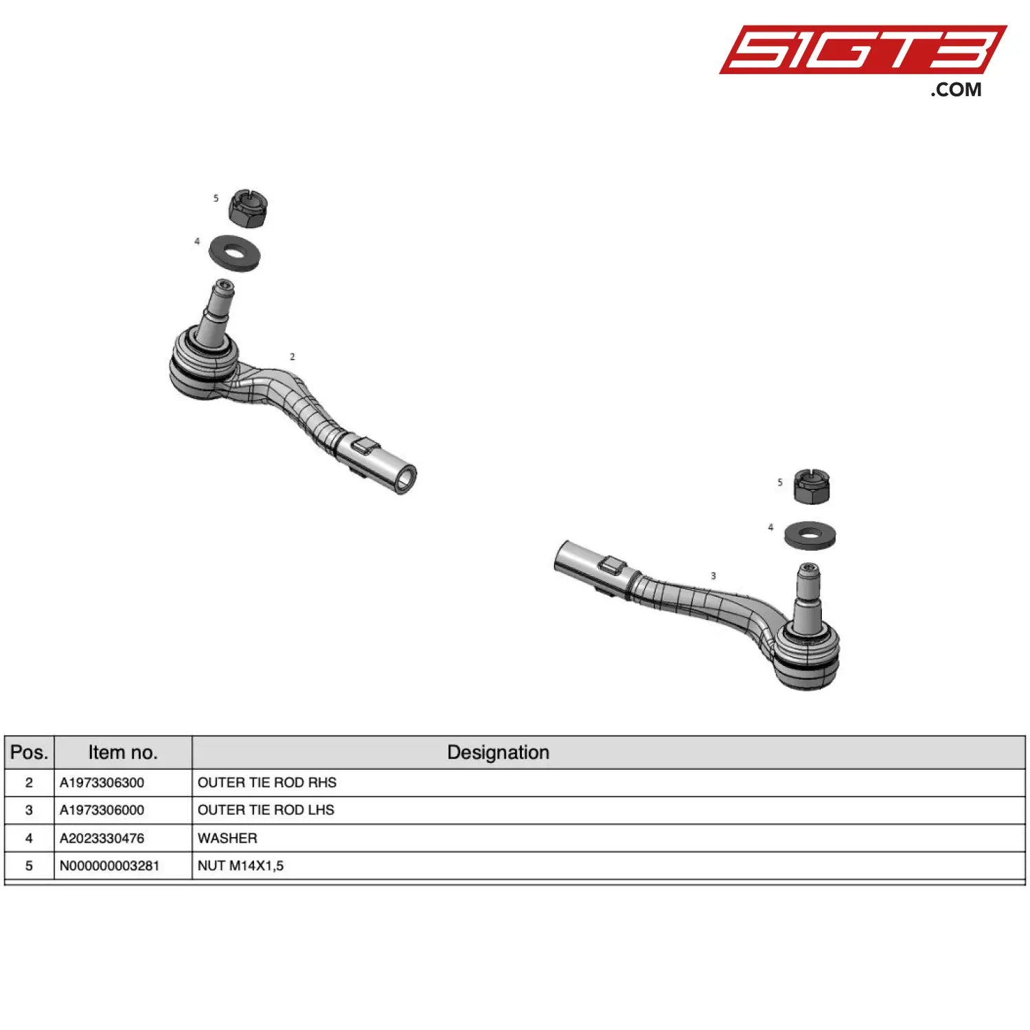 Nut M14X1 5 - N000000003281 [Mercedes-Amg Gt4] Tie Rod Fa