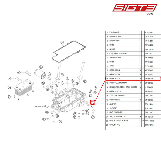 O-Ring 27X4-N - Wht009488 [Porsche 718 Cayman Gt4 Rs Clubsport] Oil Pump Housing