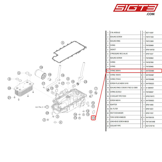 O-Ring 34X4-N - Wht009489 [Porsche 718 Cayman Gt4 Rs Clubsport] Oil Pump Housing