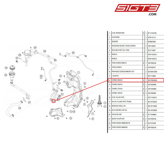 O-Ring 40X4-N - Wht008384A [Porsche 718 Cayman Gt4 Rs Clubsport] Oil Tank