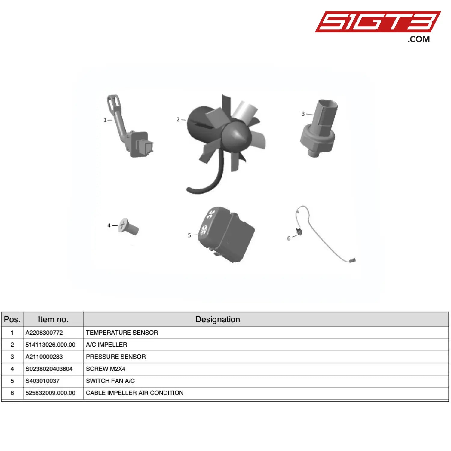 Pressure Sensor - A2110000283 [Mercedes-Amg Gt4] A/C Electric