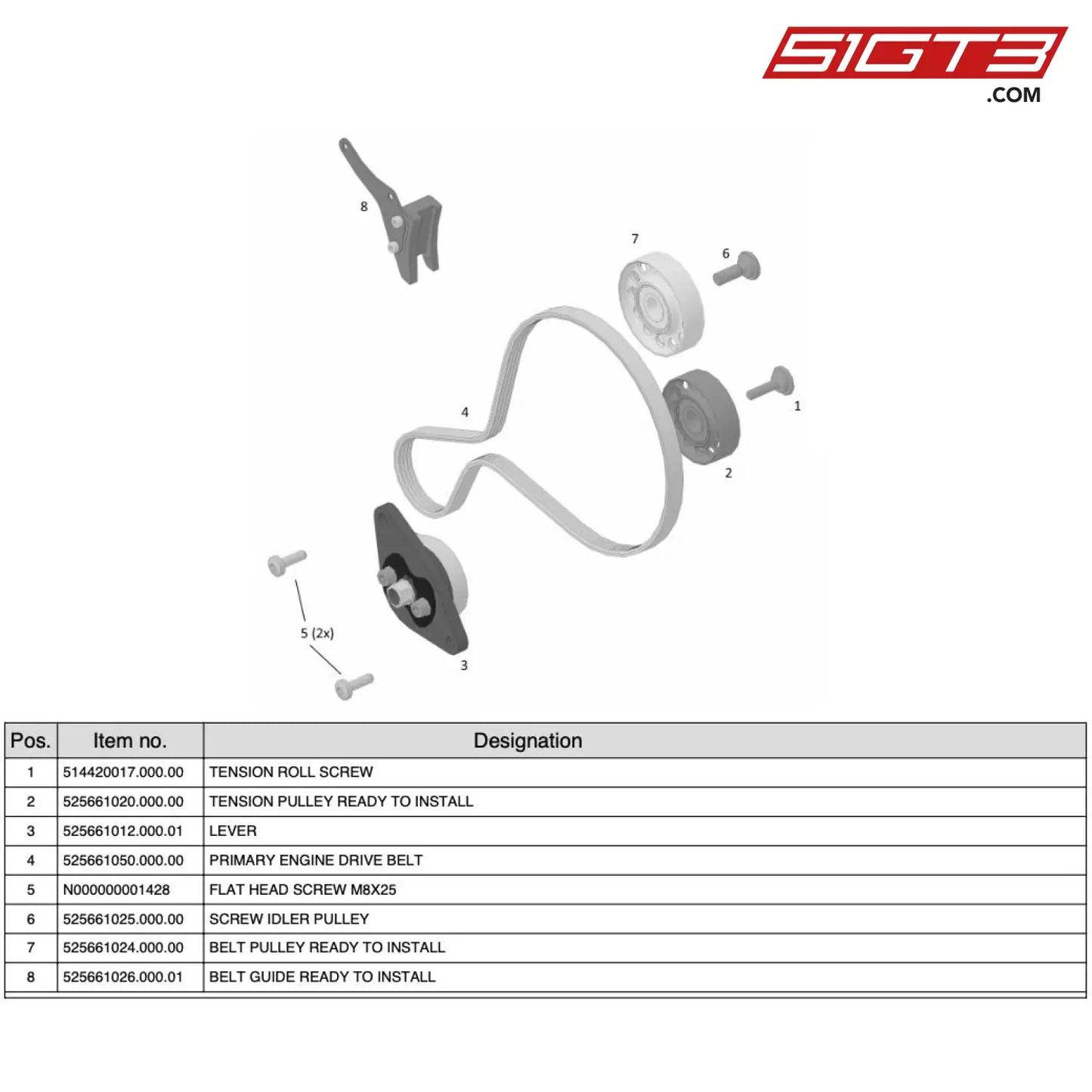 Primary Engine Drive Belt - 525661050.000.00 [Mercedes-Amg Gt4] Belt Drive