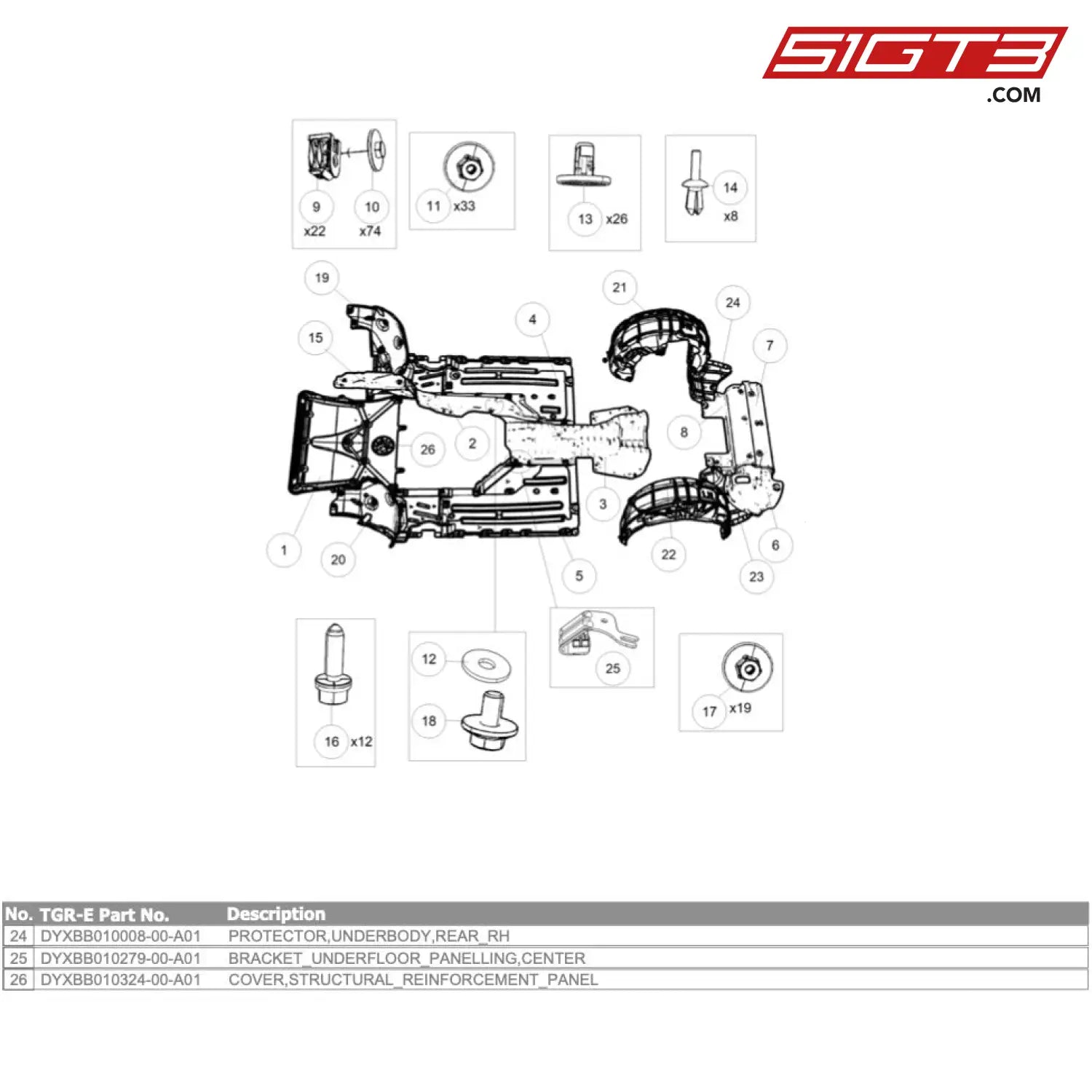 Protector Underbody Rear_Rh - Dyxbb010008-00-A01 [Gr Supra Gt4 Evo] Underfloor 1