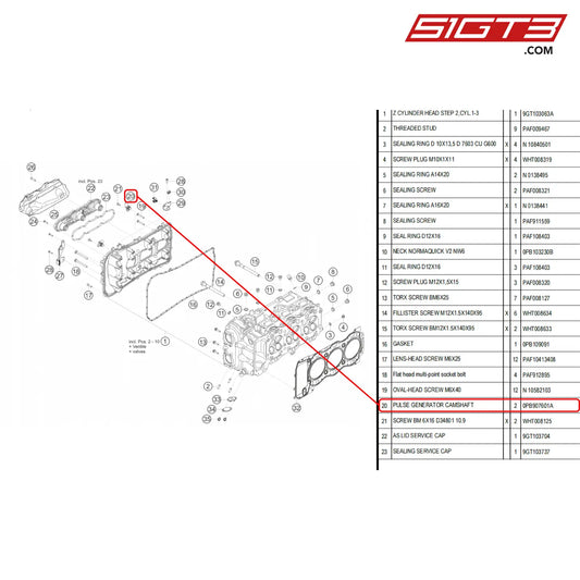 Pulse Generator Camshaft - 0Pb907601A [Porsche 718 Cayman Gt4 Rs Clubsport] Cylinder Head Left