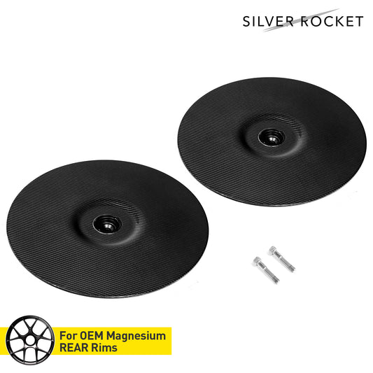SilverRocket DRY CARBON FIBER R-HR AERODISC (for OEM Magnesium REAR Rims) [PORSCHE 992 GT3 RS]