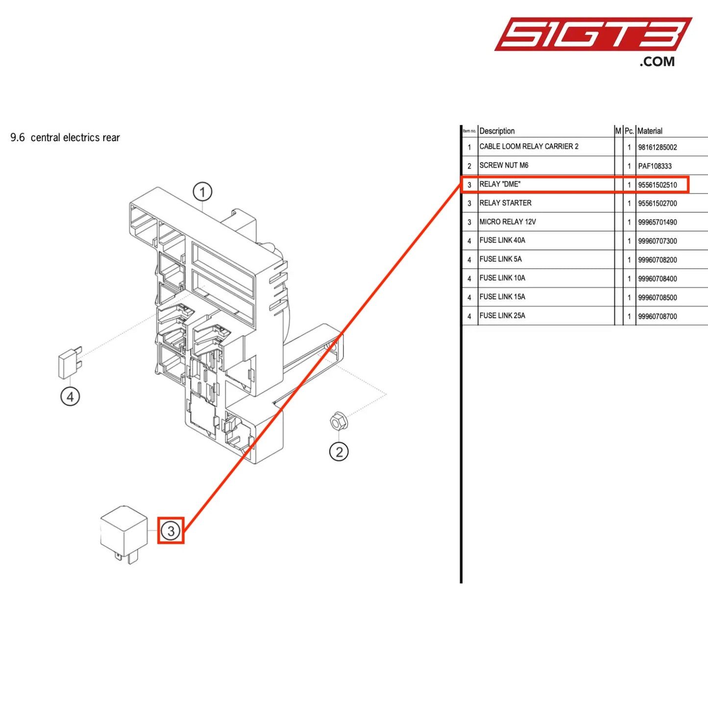 RELAY "DME" - 95561502510 [PORSCHE 718 Cayman GT4 RS Clubsport]