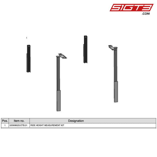 Ride Height Measurement Kit - 525908025.Etb.01 [Mercedes-Amg Gt4] Ride Height Measurement