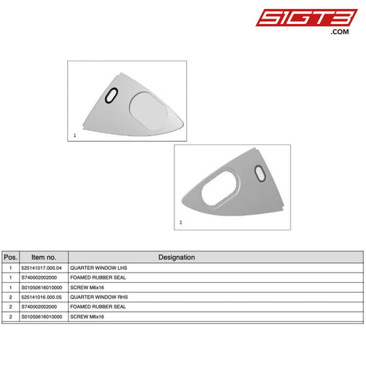 Screw M6X16 - S01050616010000 [Mercedes-Amg Gt4] Side Panels