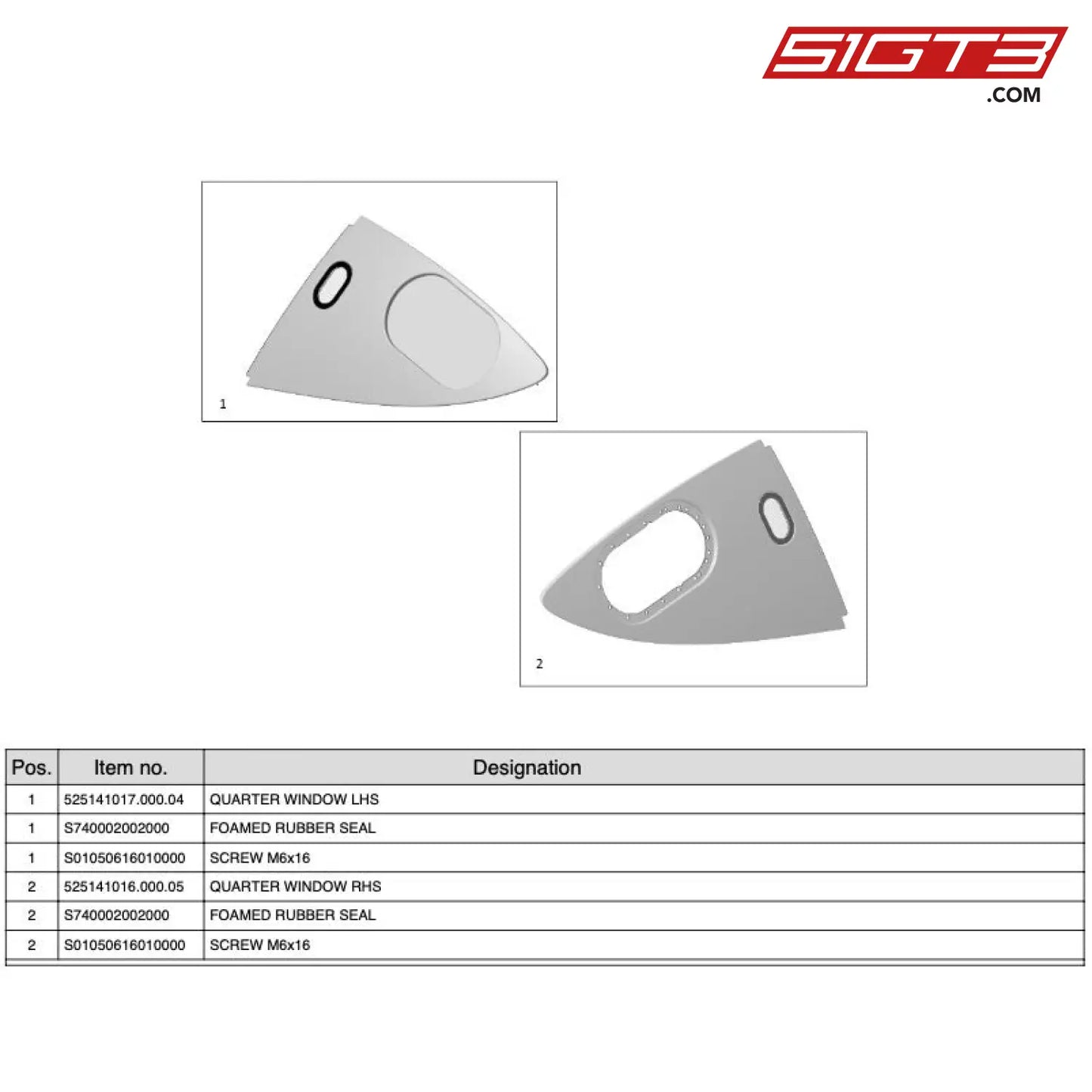 Screw M6X16 - S01050616010000 [Mercedes-Amg Gt4] Side Panels