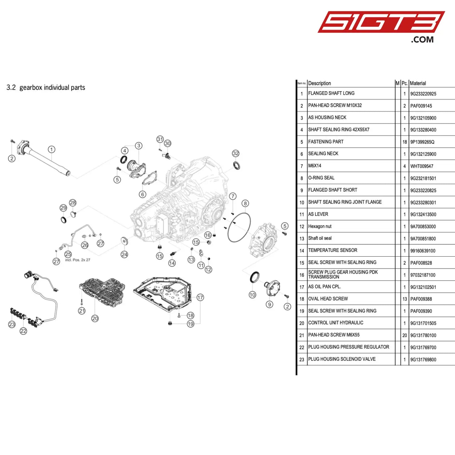 Screw Plug Gear Housing Pdk Transmission - 97032187100 [Porsche 718 Cayman Gt4 Rs Clubsport] Gearbox