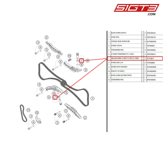 Sealing Ring A 22X27 D 7603 Cu G600 - N 0138277 [Porsche 718 Cayman Gt4 Rs Clubsport] Timing Chain