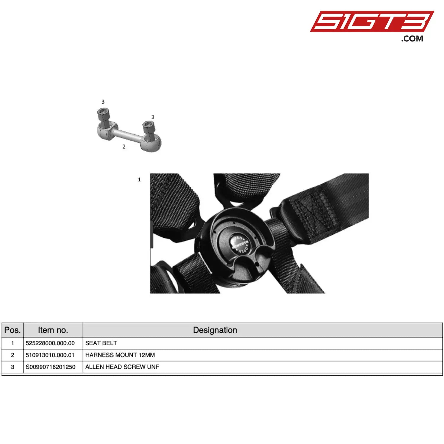 Seat Belt - 525228000.000.00 [Mercedes-Amg Gt4] Seat Belt System