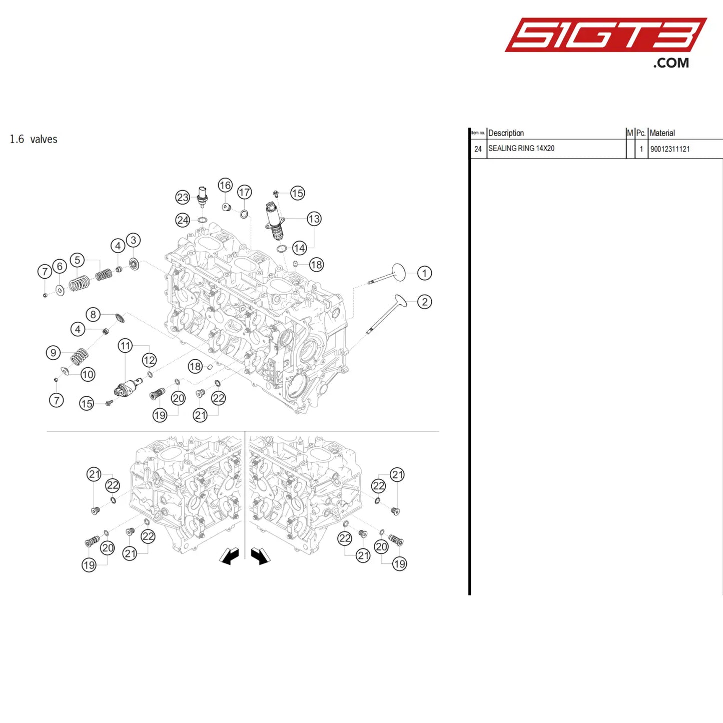 Set Valve Springs Intake - 9A110511046 [Porsche 718 Cayman Gt4 Clubsport] Valves
