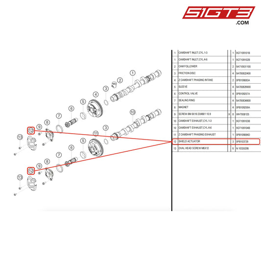 Shield Actuator - 0Pb103729 [Porsche 718 Cayman Gt4 Rs Clubsport] Valve Timing