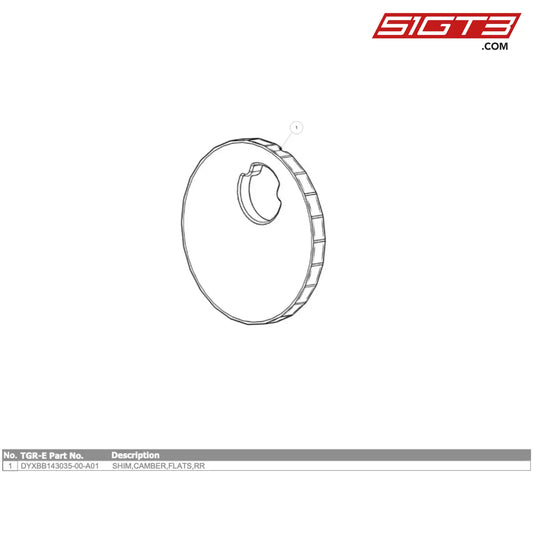 Shim Camber Flats Rr Gt4 Evo - Dyxbb143035-00-A01 [Gr Supra Evo] Option Camber