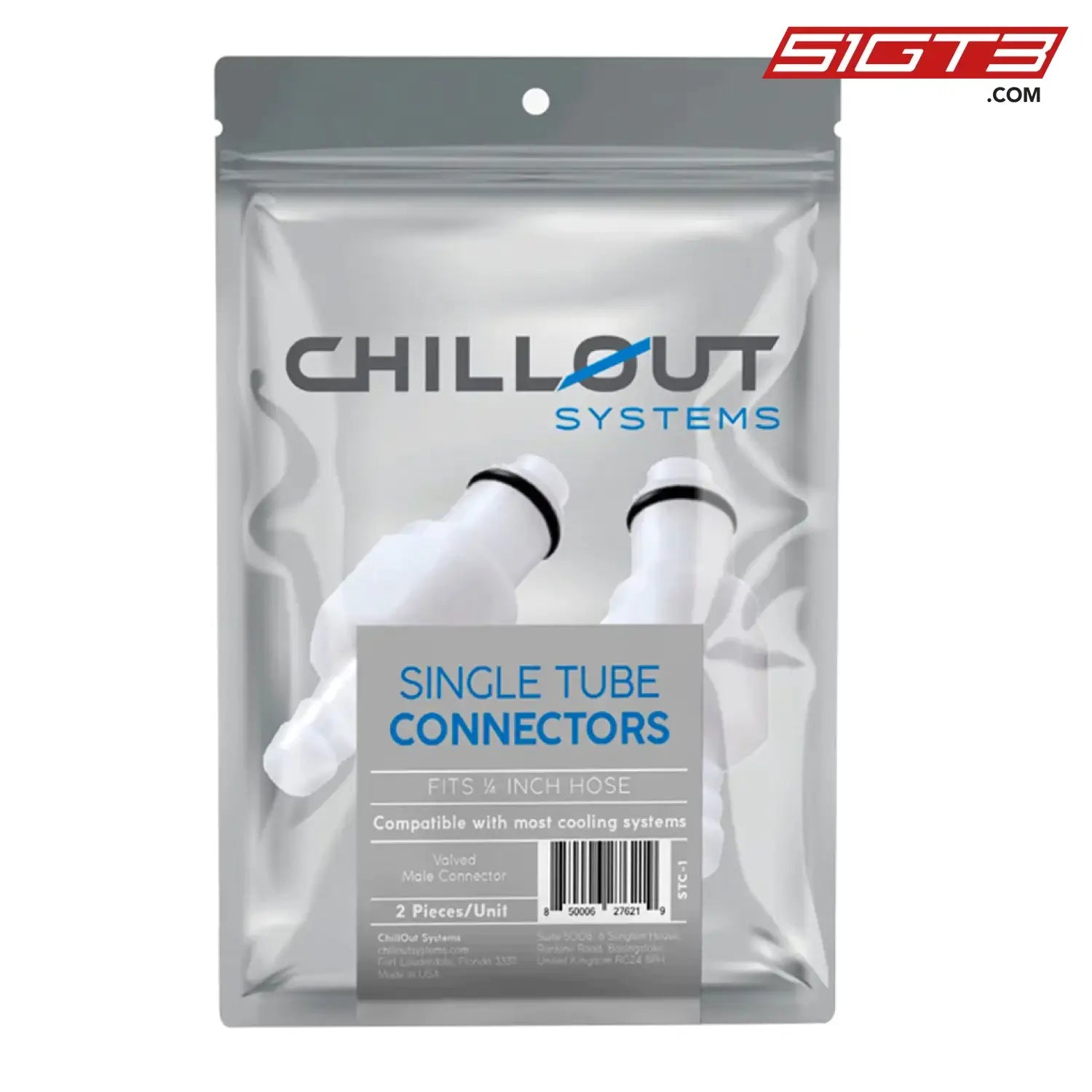 Single Tube Connectors (Pair) - Stc-1 [Chillout Systems]