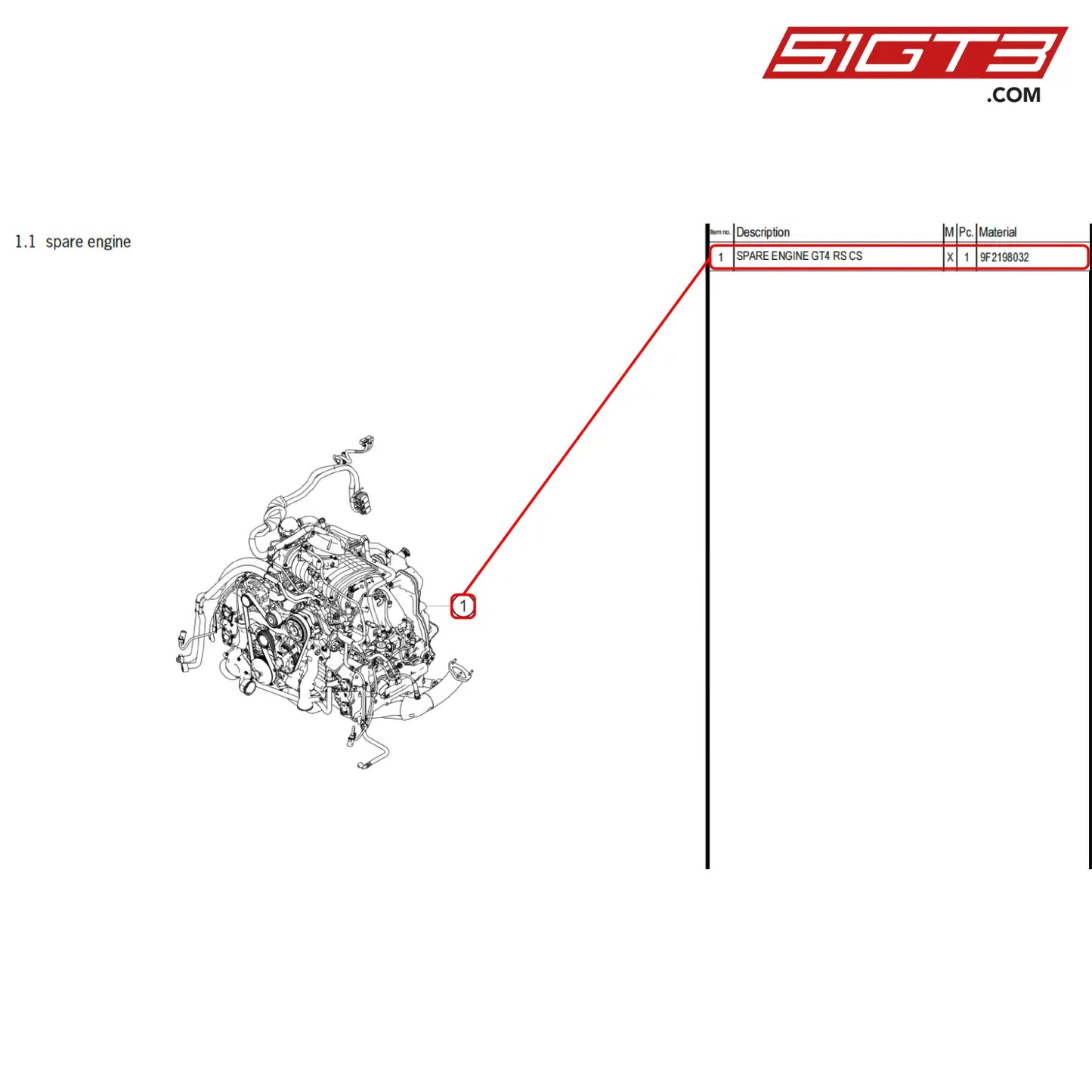 Spare Engine Gt4 Rs Cs - 9F2198032 [Porsche 718 Cayman Clubsport] Spare Engine