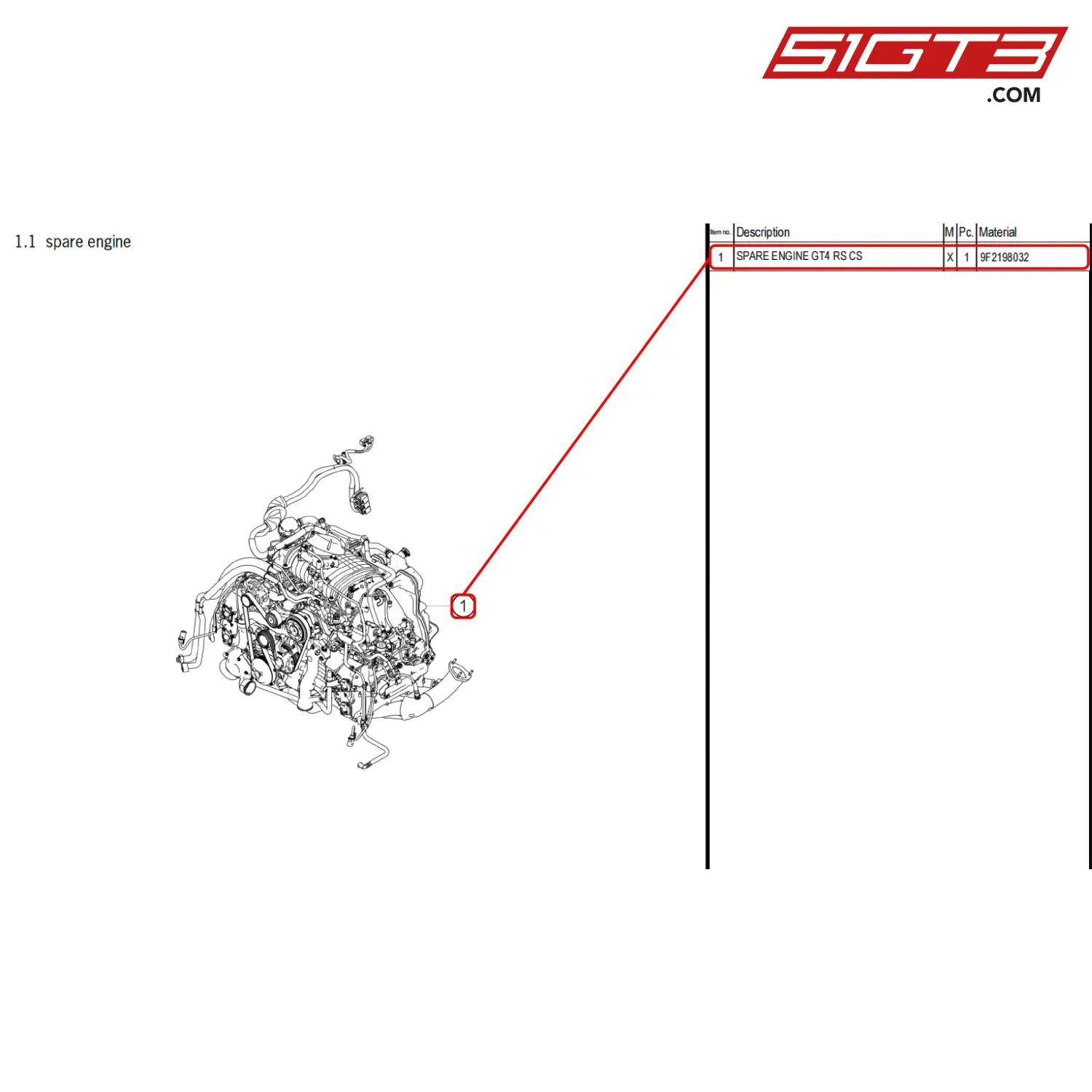 Spare Engine Gt4 Rs Cs - 9F2198032 [Porsche 718 Cayman Clubsport] Spare Engine