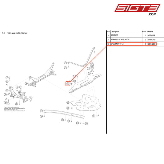 Speed Nut St4 8 - N 91242501 [Porsche 718 Cayman Gt4 Clubsport / Rs 911 Gt3 Cup Type 992 (Gen 1)]