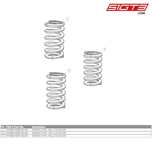 Spring Type_150_L170 Gt4 Fr Evo - Dyxbb140089-00-A01 [Gr Supra Evo] Option Springs