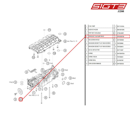 Sprocket Oilpump Drive - 0Pb109570B [Porsche 718 Cayman Gt4 Rs Clubsport] Oil Pump