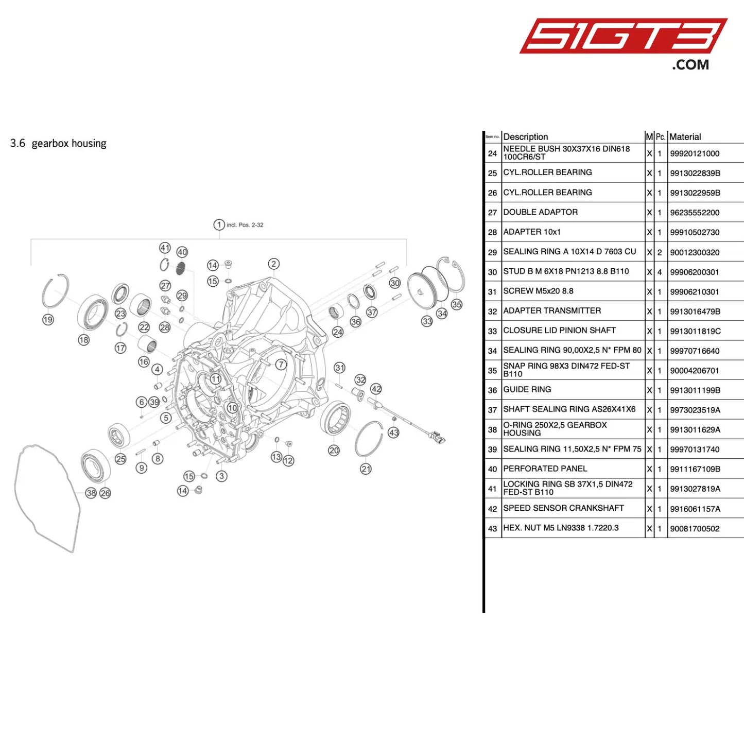 Stud B M 8X50 Pn1213 8.8 B110 - 99906201201 [Porsche 911 Gt3 R Type 991 (Gen 1)] Gearbox Housing