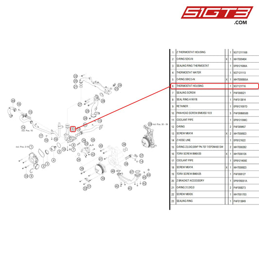 Thermostat Housing - 9Gt121716 [Porsche 718 Cayman Gt4 Rs Clubsport] Engine Water Circuit