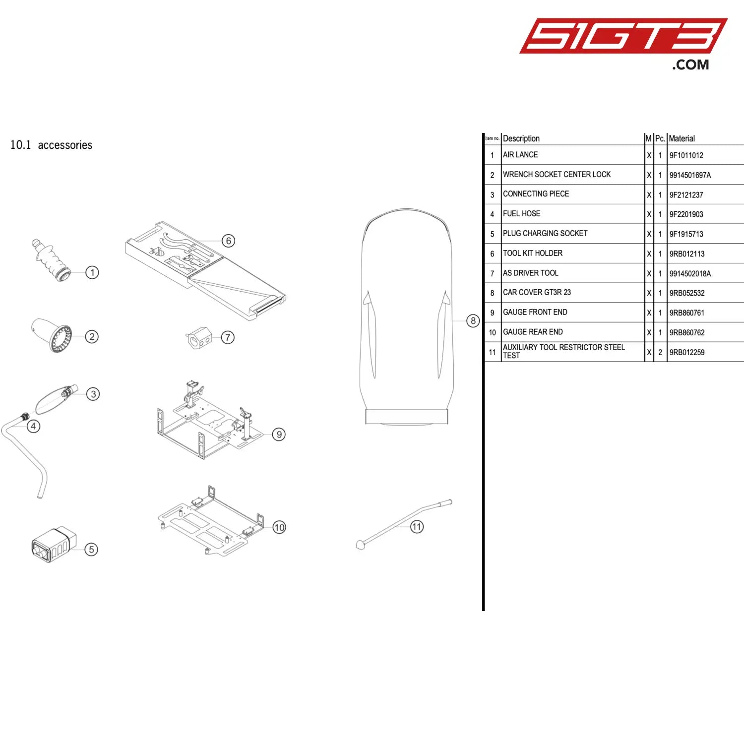 Tool Kit Holder - 9Rb012113 [Porsche 911 Gt3 R Type 992 (Gen 1)] Accessories