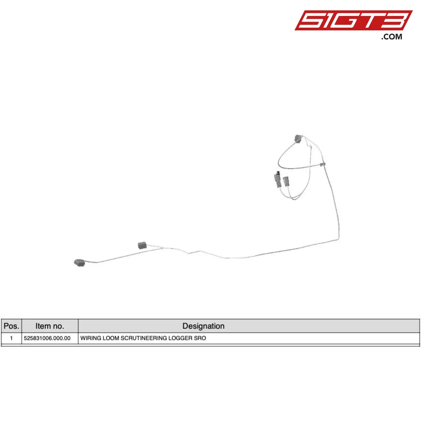 Wiring Loom Scrutineering Logger Sro - 525831006.000.00 [Mercedes-Amg Gt4] Se Wiring Loom