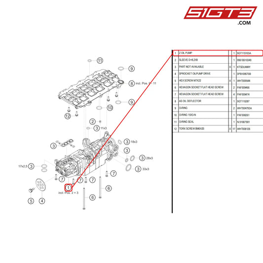 Z Oil Pump - 9Gt115103A [Porsche 718 Cayman Gt4 Rs Clubsport] Oil Pump