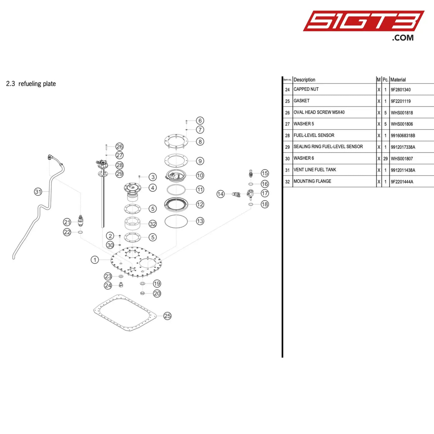 Z Valve Unit - 9F0201741G [Porsche 718 Cayman Gt4 Rs Clubsport] Refueling Plate